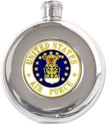 US Air Force Round 5oz. Stainless Steel Flask - 8777