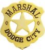 Dodge City Marshall Replica Badge - GOLD - 40071GL