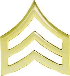 Army Sergeant Stripes Pin - GOLD - 14887GL (1 inch)