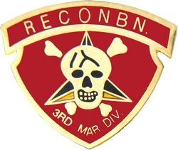 3rd Marine Recon Battalion Pin - 14727 (1 1/8 inch)