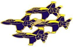 4 Blue Angel Aircraft Large Pin - 16204 (1 3/4 inch)
