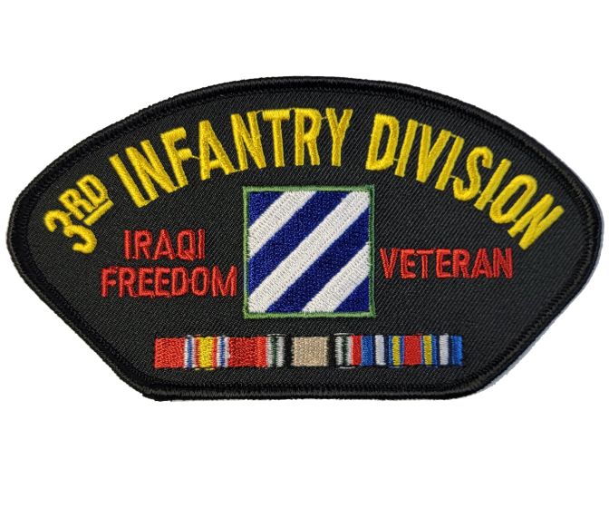Iraq 3rd Infantry Division Veteran Black Patch - FLB1693 (4 inch)