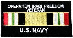 US Navy Iraqi Freedom Veteran Small Patch - FL1832 (3 inch)