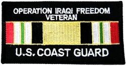 US Coast Guard Iraqi Freedom Veteran Small Patch - FL1834 (3 inch)
