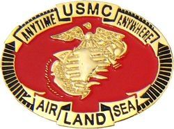 United States Marine Corps Air Land Sea Pin - 15782 (1 1/8 inch)
