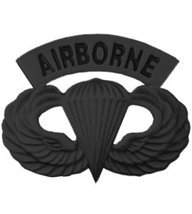 Airborne Paratrooper Pin - BLACK - 14746BK (1 1/4 inch)