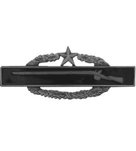 Combat Infantry Badge (CIB) 2nd Award Large Pin - BLACK - 16304BK (3 inch)