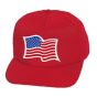 Red Ballcap with USA Flag patch - 821558