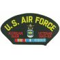 US Air Force Korean War Veteran with Ribbons Emblem Black Patch - FLB1500 (4 inch)