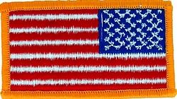 US Flag Patch Left  3 1/8 X 1.3/4" SEW ONLY - 091307