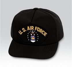 US Air Force Emblem Black Ball Cap US Made - 771368