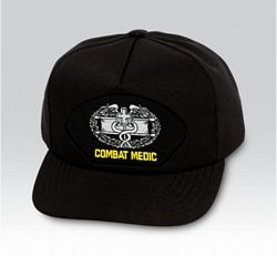 Combat Medic Insignia Black Ball Cap US Made - 771374