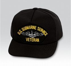 US Submarine Service Veteran with Dolphins Black Ball Cap US Made - 771443
