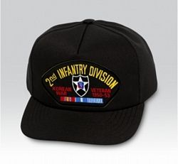 2nd Infantry Division Korean War Veteran Black Ball Cap US Made - 771540