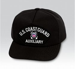 US Coast Guard Auxiliary Insignia Black Ball Cap US Made - 771546