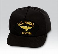 US Naval Aviation Insignia Black Ball Cap US Made - 771591