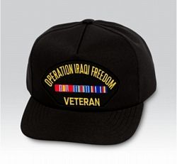 Operation Iraqi Freedom Veteran with Veterans Black Ball Cap US Made - 771674