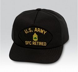 US Army Sergeant First Class Retired Black Ball Cap US Made - 771725