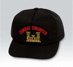Combat Engineer Castle Black Ball Cap US Made - 771758