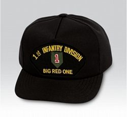 1st Infantry Division Big Red One Black Ball Cap US Made - 771815