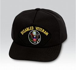 Disabled Veteran with US Insignia Black Ball Cap US Made - 771818