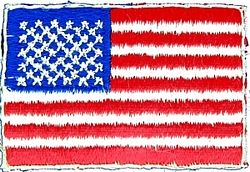 US Flag 3 1/4 x 1 7/8 (sew on) - 091507