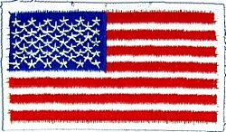 US Flag 3 1/4 x 1 7/8 (sew on) - 091508
