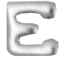 Silver Letter "E" Device for Ribbon Bars and Full Size Medals - 2549 ((5/16) inch)