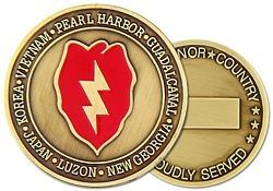 25th Infantry Division Challenge Coin - 22305 (38MM inch)