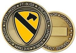1st Cavalary Division Challenge Coin - 22307 (38MM inch)