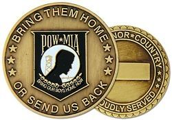 POW/MIA Insignia Challenge Coin - 22317 (38MM inch)