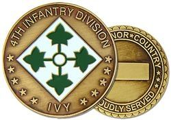 4th Infantry Division Challenge Coin - 22318 (38MM inch)