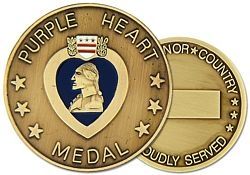 Purple Heart Challenge Coin - 22326 (38MM inch)