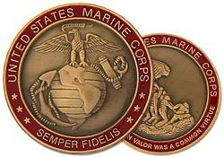 United States Marine Corps Iwo Jima Challenge Coin - 22337 (38MM inch)
