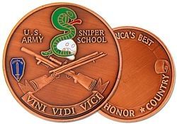 United States Army Sniper School Challenge Coin - 22346 (38MM inch)