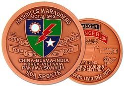 3rd Ranger Merrills Marauder Challenge Coin - 22351 (38MM inch)
