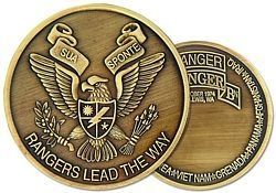 United States Army 2nd Ranger Coin - ANTIQUE BRONZE - 22362ANBZ