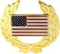 United States Flag with Wreath Pin - 14294 (1 1/4 inch)