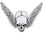 Winged Skull Small Patch - FL1385 (3 inch)