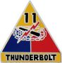 11th Armored Division Thunderbolt Pin - 15520 (1 inch)