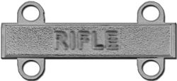 US Army Rifle Badge Attachment - BRIGHT NICKEL - 14402SI