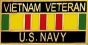 Vietnam Veteran United States Navy with Ribbon Pin - 15628 (1 1/8 inch)