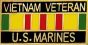 Vietnam Veteran United States Marine Corps with Ribbon Pin - 15630 (1 1/8 inch)