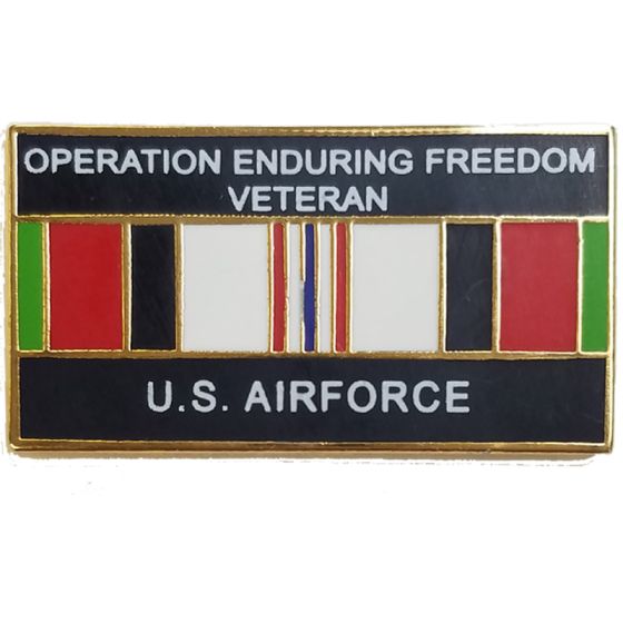 Operation Enduring Freedom Veteran United States Air Force with Ribbon Pin - 14552 (1 1/4 inch)