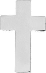 Chaplain Cross Pin - BRIGHT NICKEL - 14649SI (7/8 inch)