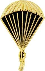 Parachute with Man Pin - ANTIQUE GOLD - 15804ANGL (1 inch)