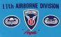 US Army 11th Airborne Division 1 Sided Screen Printed Flag 3' x 5' ft - PCF26