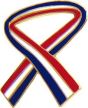 Red White & Blue Ribbon Pin - 14227 (7/8 inch)