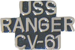 USS Ranger CV-61 Script Pin - 14976 (1 1/8 inch)