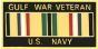 Gulf War Veteran United States Navy with Ribbon Pin - 14246 (1 1/8 inch)